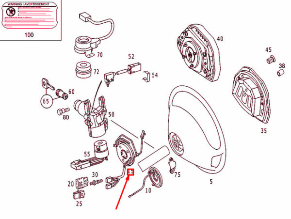 NEW MERCEDES-BENZ SPRINTER 903 STEERING WHEEL CONTACT PIECE A9014600149 ORIGINAL - Image 4