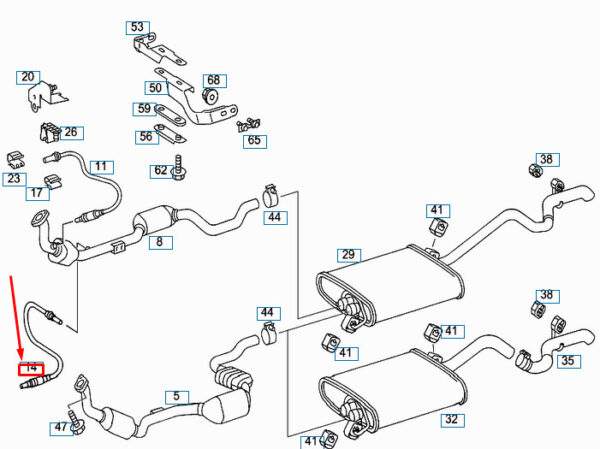 NEW MERCEDES-BENZ ML W163 LAMBDA SENSOR A0015402817 ORIGINAL - Image 4