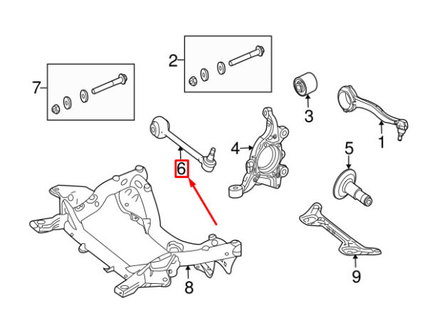 NEW MERCEDES-BENZ C W204 AMG FRONT RIGHT LOWER CONTROL ARM A2043305011 ORIGINAL - Image 4