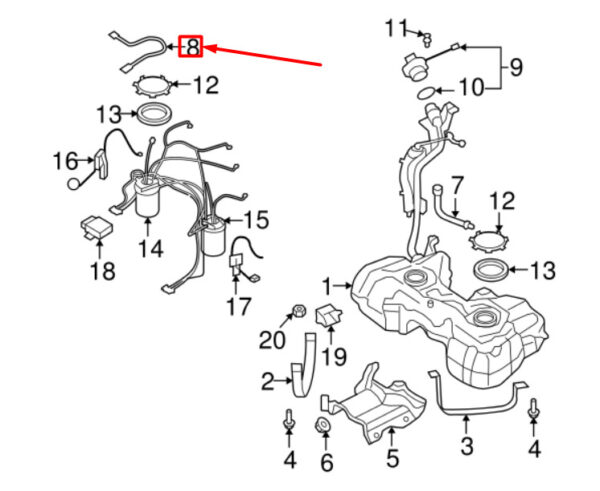 NEW VOLKSWAGEN GOLF 5K MK6 FUEL TANK WIRE 1J0201142A ORIGINAL - Image 4