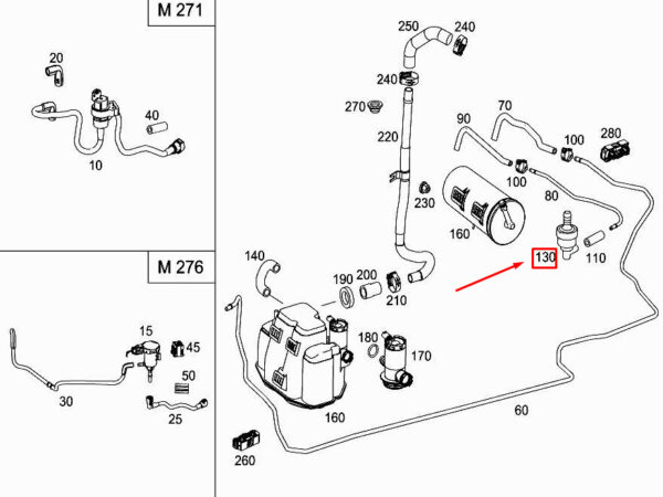 NEW MERCEDES-BENZ SLK R172 VENT PIPE TANK VALVE A0004702993 ORIGINAL - Image 4