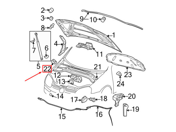 NEW VW GOLF V 1K MK5 REAR RIGHT HOOD SEAL 1K0823730B ORIGINAL - Image 4