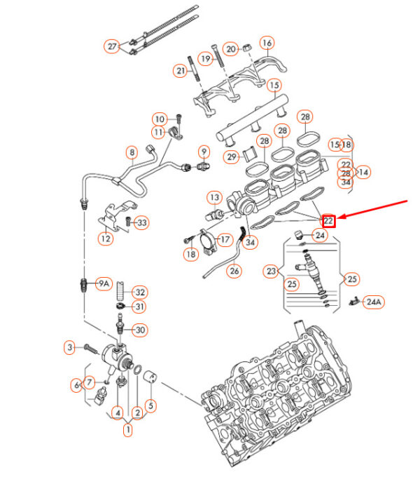 NEW AUDI A4 B8 LOWER INTAKE MANIFOLD GASKET SEAL 079129717B ORIGINAL - Image 4