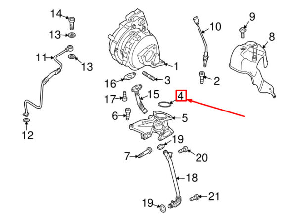 NEW AUDI Q7 4L EXHAUST SEALING RING 078145039 ORIGINAL - Image 4