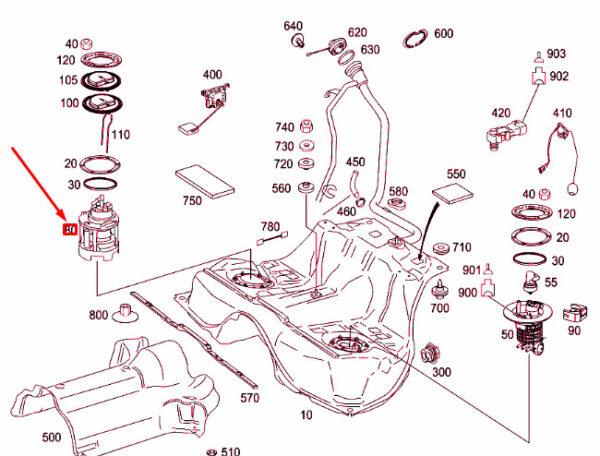 NEW MERCEDES-BENZ S W221 FUEL DELIVERY MODULE A2214707494 ORIGINAL - Image 4
