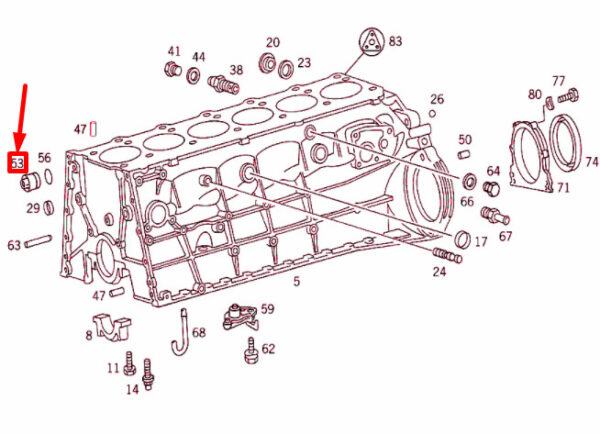 NEW MB SPRINTER W903 FRONT CYLINDER CRANKCASE VALVE A1041800432 ORIGINAL - Image 3