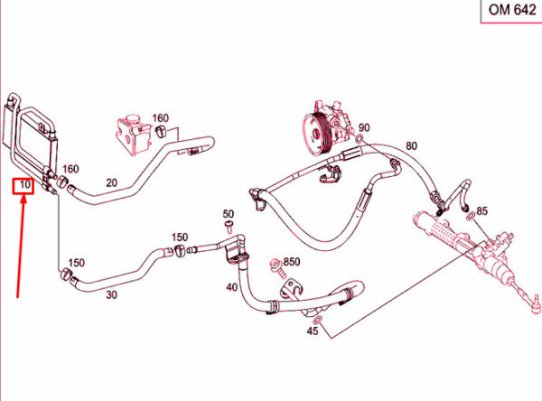 NEW MERCEDES-BENZ S W221 POWER STEERING RADIATOR A2215000500 ORIGINAL - Image 4