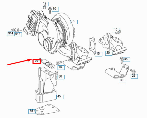 NEW MERCEDES-BENZ GL X164 STAY TO CYLINDER HEAD METAL SEAL A6421420981 ORIGINAL - Image 4