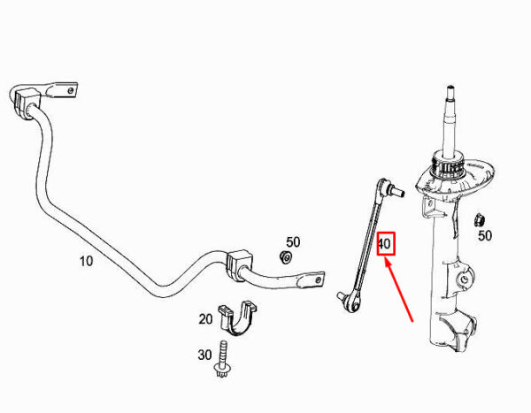 NEW MERCEDES-BENZ SLK R172 FRONT LEFT STABILIZER LINK A1723230117 ORIGINAL - Image 4