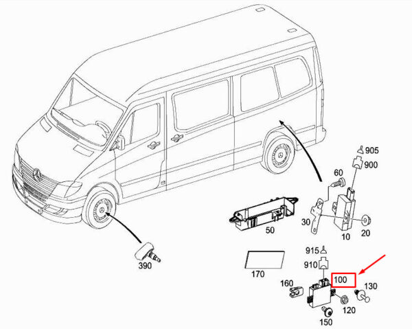 NEW MERCEDES-BENZ SPRINTER 906 TPMS CONTROL UNIT A9065403445 ORIGINAL - Image 4