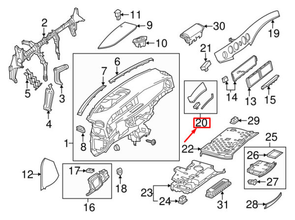NEW MERCEDES-BENZ S W222 LEFT DASHBOARD PANEL TRIM MOLDING A2226801071 ORIGINAL - Image 4
