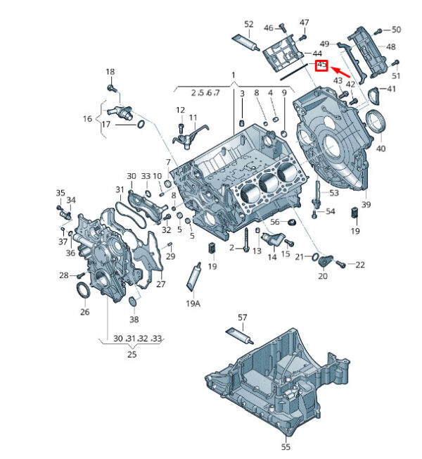 NEW VW TOUAREG 7P MK2 CRANKCASE HOUSING SEALING FLANGE SEAL 059109092L ORIGINAL - Image 4