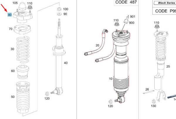 NEW MERCEDES-BENZ SL R230 FRONT SHOCK ABSORBER STRUT BEARING A2303230020 - Image 4