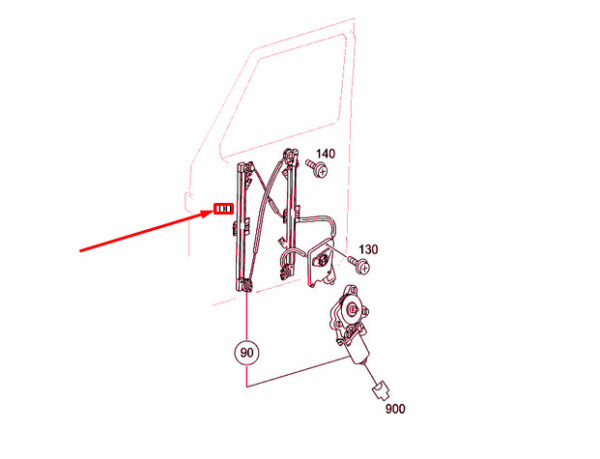 NEW MERCEDES-BENZ G W463 FRONT RIGHT DOOR WINDOW REGULATOR A4637201646 ORIGINAL - Image 4