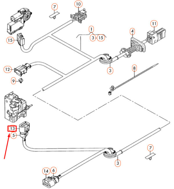 NEW AUDI A3 8P 10 PIN FLAT CONNECTOR HOUSING 1J0973715 ORIGINAL - Image 5