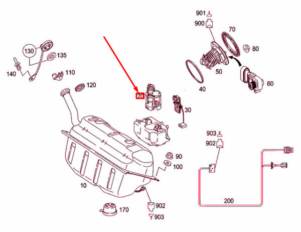 NEW MERCEDES-BENZ SLK R171 FUEL DELIVERY MODULE A1714703394 ORIGINAL - Image 5