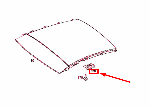 NEW MERCEDES-BENZ CLA C117 SUNROOF RIGHT SUPPORT BRACKET A1767870142 ORIGINAL 5 NEW MERCEDES-BENZ CLA C117 SUNROOF RIGHT SUPPORT BRACKET A1767870142 ORIGINAL - Image 5