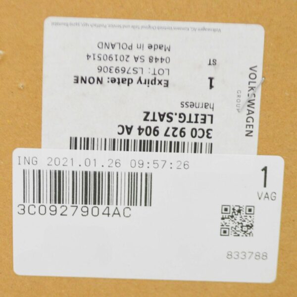 NEW VW PASSAT B7 REAR RIGHT ABS SENSOR WIRING HARNESS 3C0927904AC - Image 7
