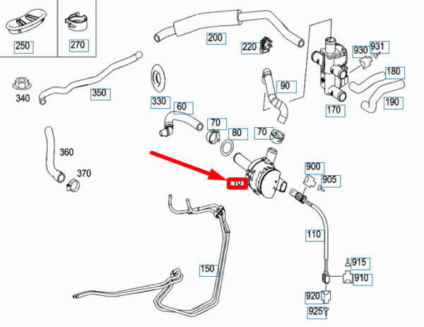 NEW MERCEDES-BENZ S W221 ENGINE AUXILIARY WATER PUMP A2218350164 ORIGINAL - Image 5
