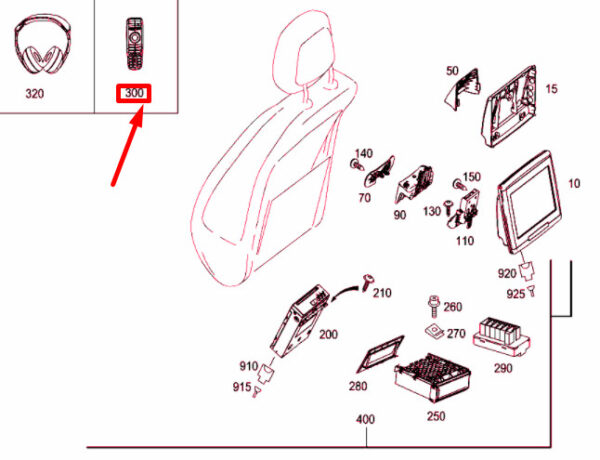 NEW MERCEDES-BENZ ML W164 REAR ENTERTAINMENT OPERATING UNIT A2128200097 ORIGINAL - Image 5