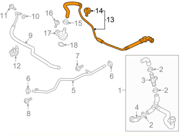 NEW AUDI A4 B8 ALLROAD UPPER CENTRE AIR VENT HOSE 06L121081E - Image 7