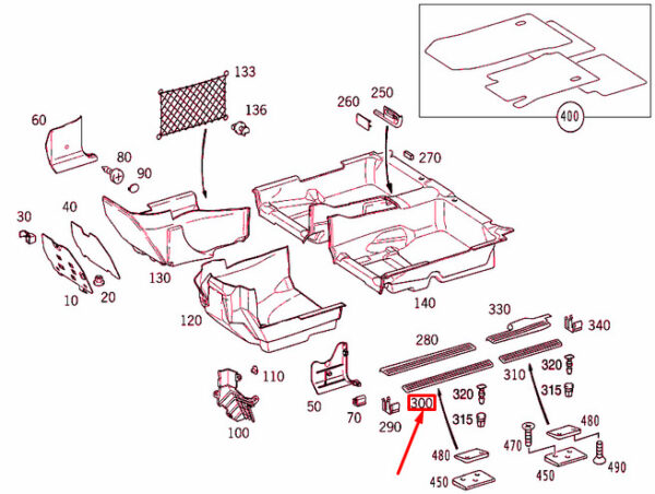 NEW MB E W210 FRONT ENTRANCE OUTSIDE DOOR SILL RAIL A21068034351A26 ORIGINAL - Image 5