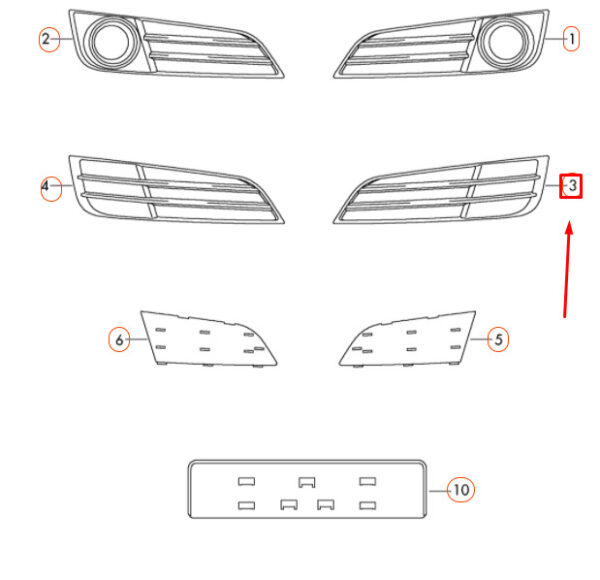 NEW AUDI A8 D4 FRONT BUMPER LEFT GRILLE 4H0807679KT94 - Image 7