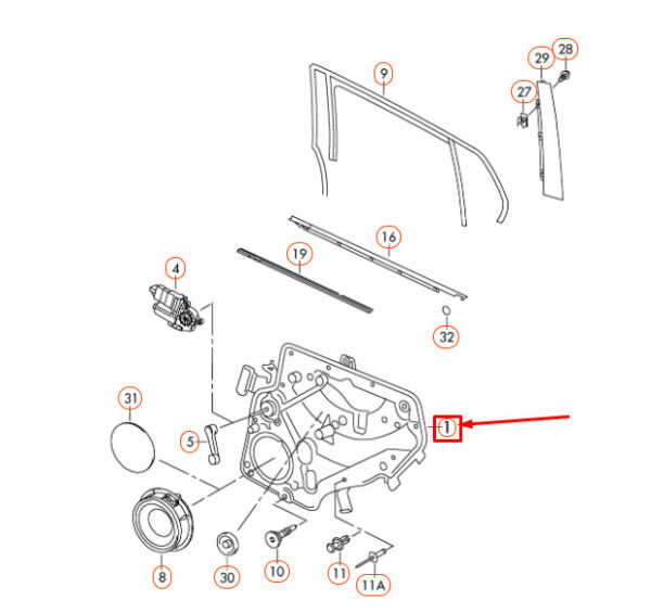 NEW VOLKSWAGEN GOLF MK6 REAR RIGHT DOOR WINDOW REGULATOR 5K4839462 ORIGINAL - Image 5