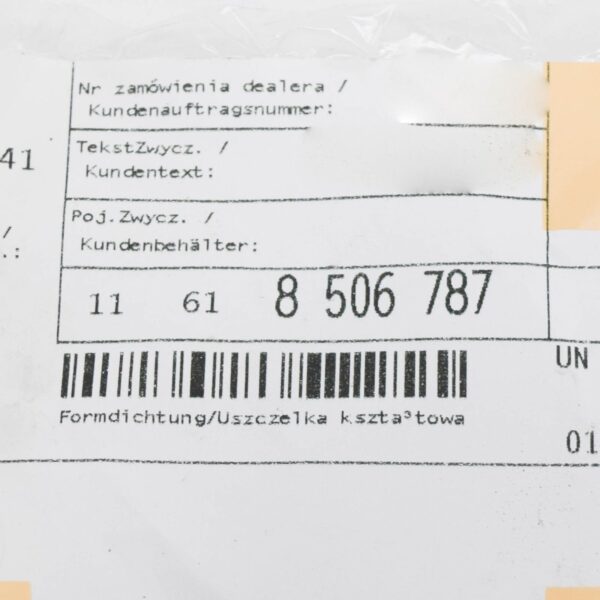 NEW BMW 3 F30 AIR DUCT PRE-FORMED SEAL 11618506787 8506787 ORIGINAL - Image 5