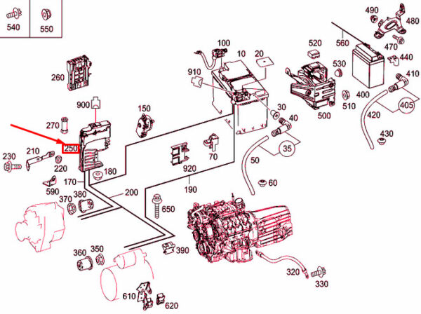 NEW MB E CONVERTIBLE A207 FRONT PREFUSE FUSE BOX A2075402050 ORIGINAL - Image 5