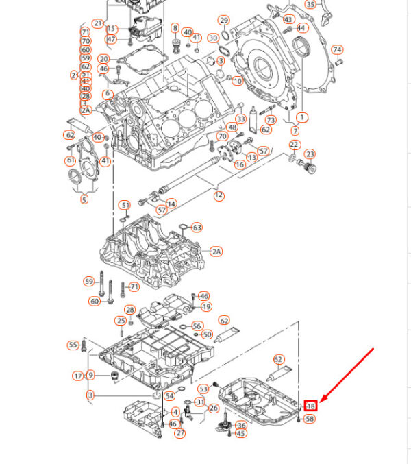 NEW AUDI A4 B7 ENGINE LOWER OIL PAN 06E103604F ORIGINAL - Image 5