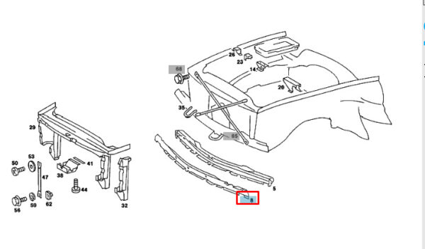 NEW MERCEDES-BENZ SL R107 FRONT CROSS MEMBER STRIKER PLATE A1076200967 ORIGINAL - Image 5