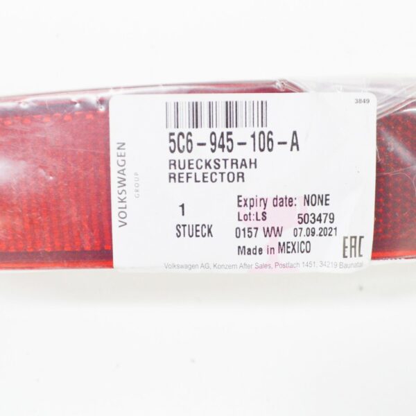 NEW VOLKSWAGEN JETTA A6 MK6 REAR RIGHT BUMPER REFLECTOR 5C6945106A - Image 7