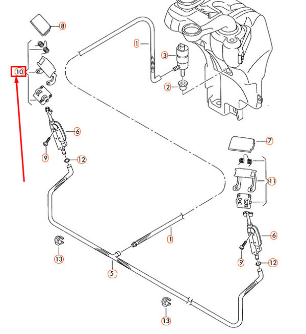 NEW AUDI A8 D3 RIGHT HEADLIGHT WASHER NOZZLE LEVER REPAIR SET 4E0998136A - Image 5