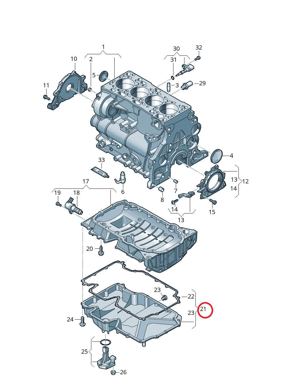 NEW AUDI A5 8W6 ENGINE OIL SUMP LOWER PART 05L103602B 7 NEW AUDI A5 8W6 ENGINE OIL SUMP LOWER PART 05L103602B - Image 7