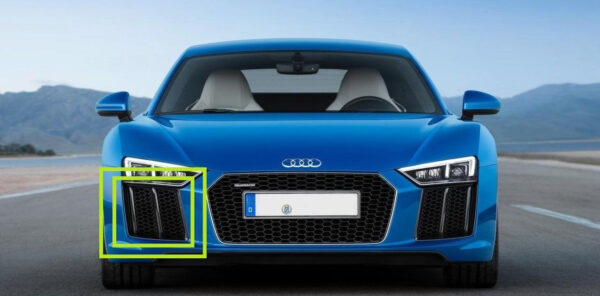 NEW AUDI R8 16-18 FRONT BUMPER O/S RIGHT AIR GUIDE GRILL 4S0807684A3FZ - Image 7