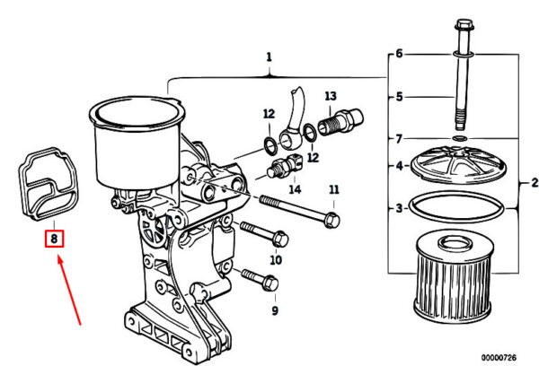 NEW BMW 3 E36 OIL FILTER GASKET 11421719855 - Image 7