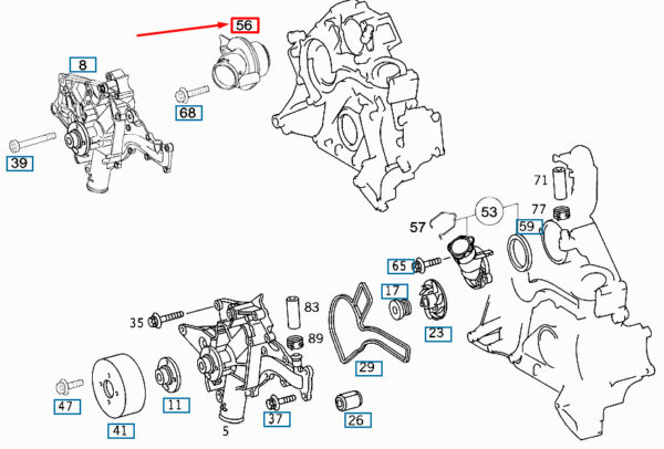 NEW MERCEDES-BENZ S W220 AMG THERMOSTAT ELEMENT A1132030275 ORIGINAL - Image 5