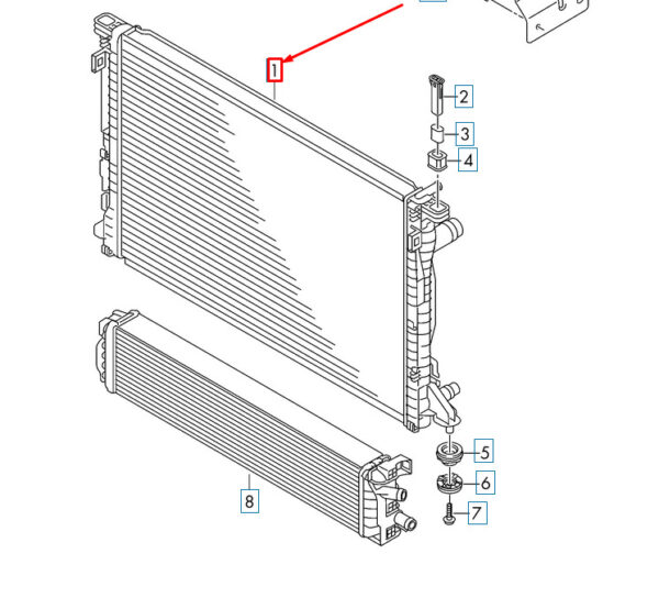 NEW AUDI A4 8W B9 COOLANT RADIATOR 8W0121251K - Image 7