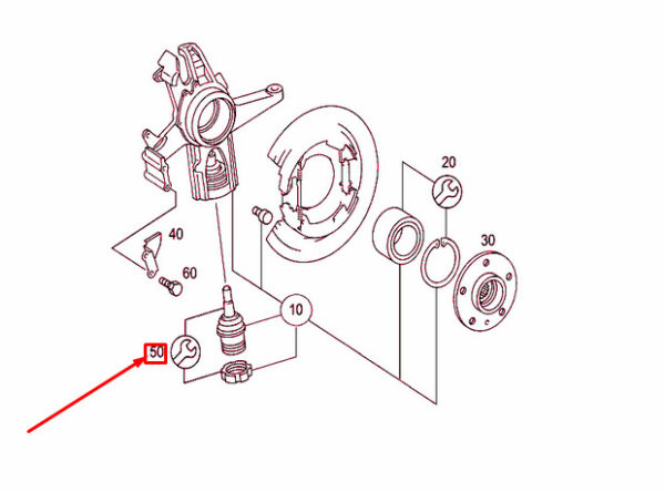 NEW MB ML W163 REAR AXLE SUSPENSION JOINT REPAIR KIT A1633500113 ORIGINAL - Image 5