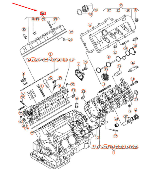 NEW AUDI A4 B7 RIGHT CYLINDER HEAD COVER WITH GASKET 079103472AE ORIGINAL - Image 5
