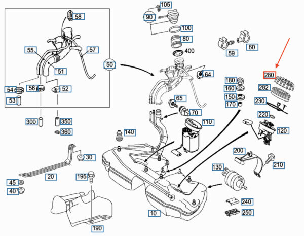 NEW MERCEDES-BENZ C W203 FUEL PUMP LOCK RING A0019908054 ORIGINAL - Image 5