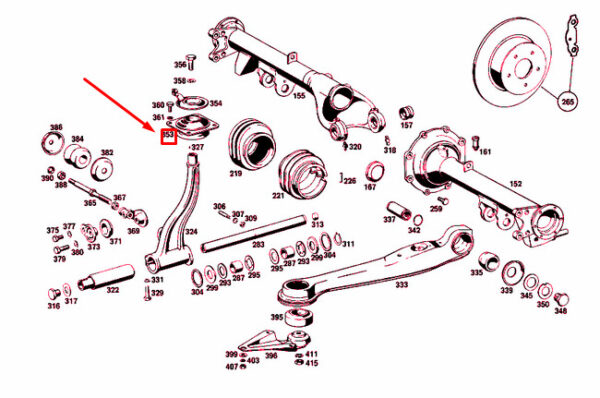NEW MERCEDES-BENZ S W108 REAR AXLE RUBBER MOUNTING A1103500675 ORIGINAL - Image 5