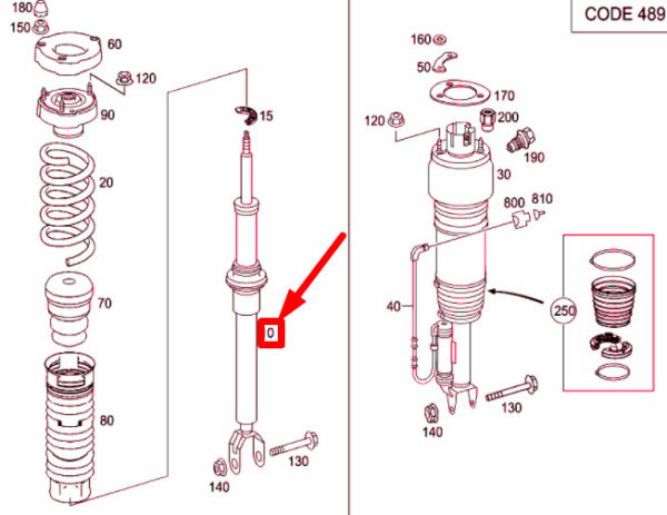 NEW MERCEDES-BENZ E W211 FRONT SHOCK ABSORBER A2113239200 ORIGINAL - Image 5