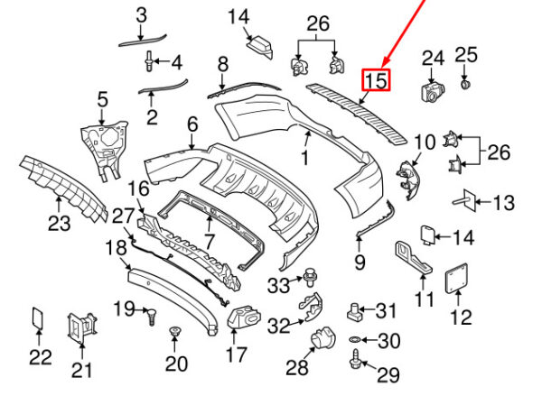 NEW MERCEDES-BENZ GL X164 REAR BUMPER STEP PAD A1648840090 - Image 7
