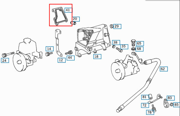 NEW MERCEDES BENZ E W210 POWER STEERING PUMP GASKET A1041310280 ORIGINAL - Image 5