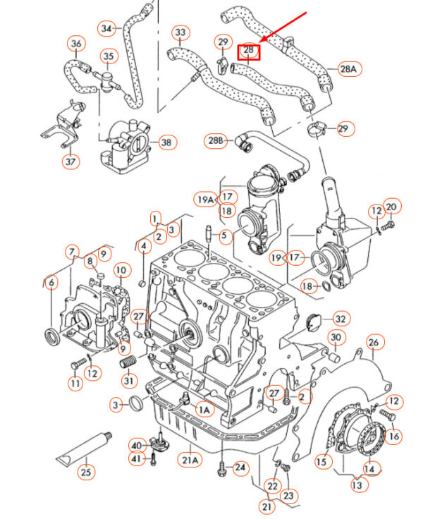 NEW VOLKSWAGEN BORA 1J A4 CRANKCASE BREATHER VENT HOSE 036103493EB - Image 7