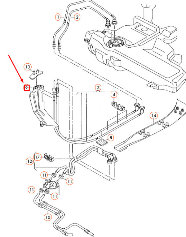 NEW AUDI A3 8L FUEL LINE HEAT INSULATION 1J0201961B - Image 7