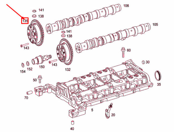 NEW MERCEDES-BENZ SLK R171 EXHAUST CAMSHAFT POSITIONER A2710500900 ORIGINAL - Image 5