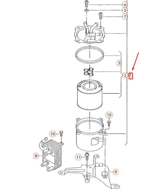NEW AUDI Q7 4L FUEL FILTER 7L6127401H ORIGINAL - Image 5